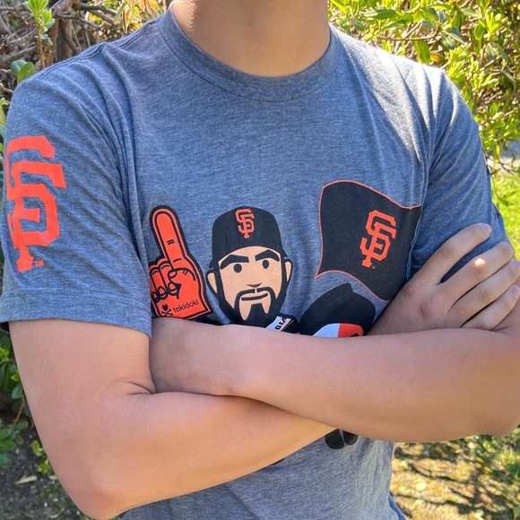 TOKIDOKI SAN FRANCISCO GIANTS MEN T SHIRT BASEBALL TEAM SERGIO ROMO MLB TULTEX M - Picture 4 of 16